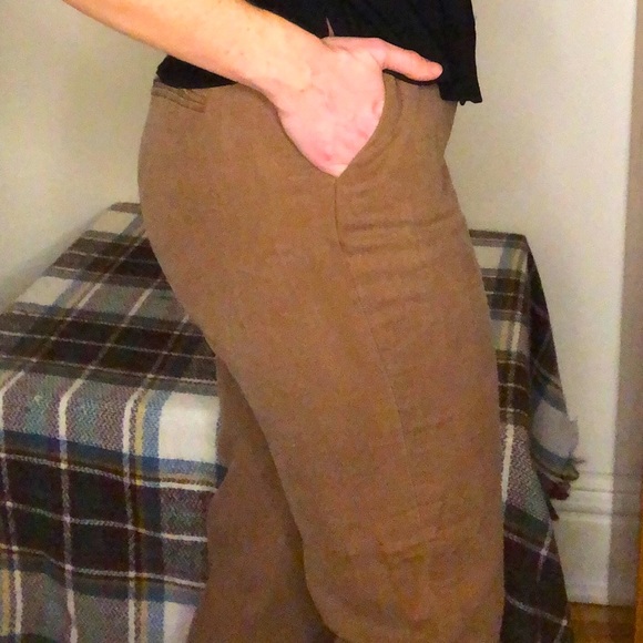 Frank & Oak Tan Textured Pants - Picture 1 of 7